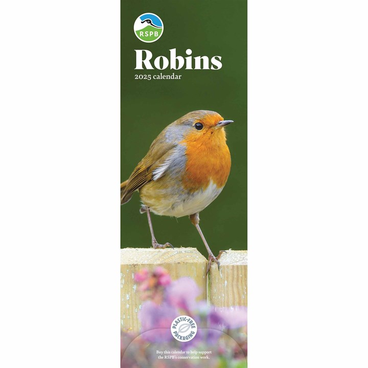 RSPB, Robins Slim Calendar 2025
