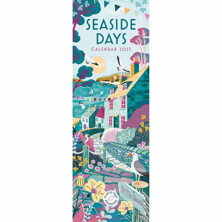 Seaside Days Slim Calendar 2025