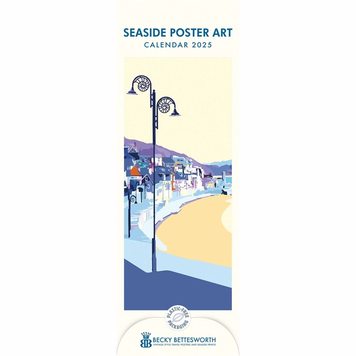 Becky Bettesworth, Seaside Poster Art Slim Calendar 2025
