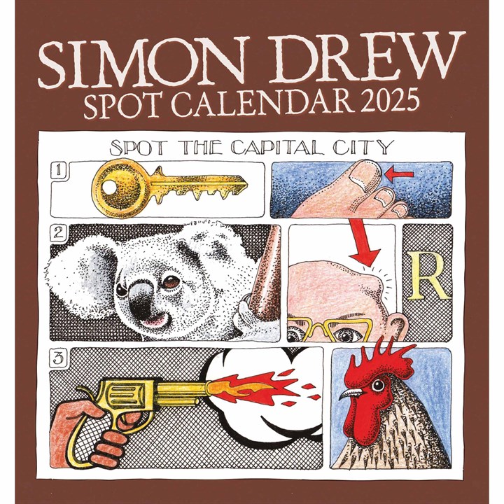 Simon Drew Easel Desk Calendar 2025