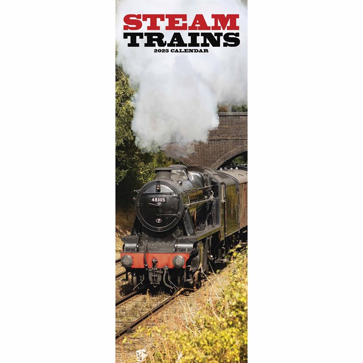 Steam Trains Slim Calendar 2025