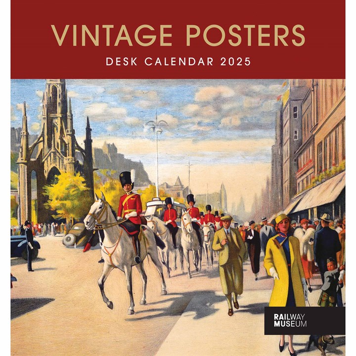 National Railway Museum, Vintage Posters Easel Desk Calendar 2025