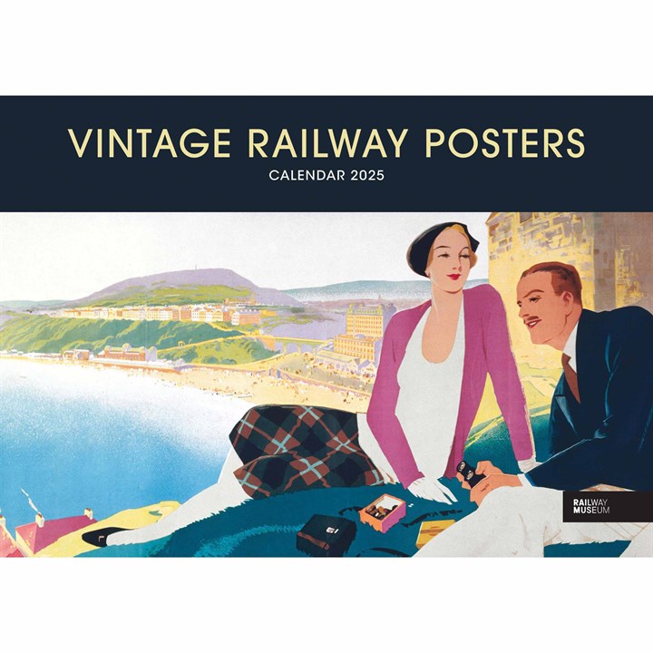 National Railway Museum, Vintage Railway Posters A4 Calendar 2025