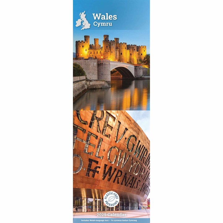 Wales Slim Calendar 2025
