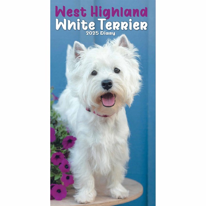West Highland White Terrier Slim Diary 2025