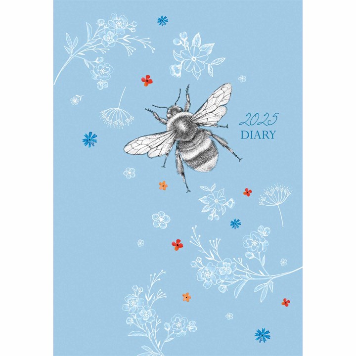 Floral Bee A5 Diary 2025