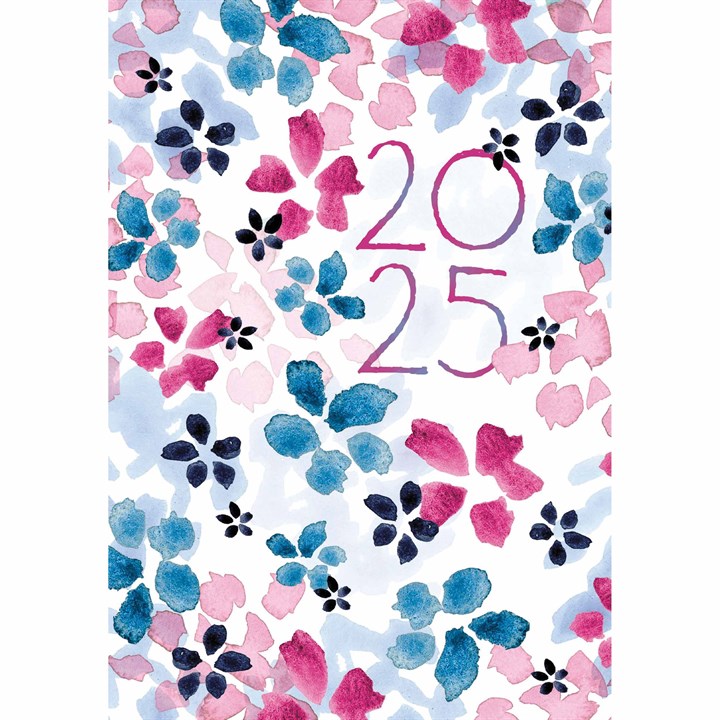 Floral Watercolour A6 Diary 2025