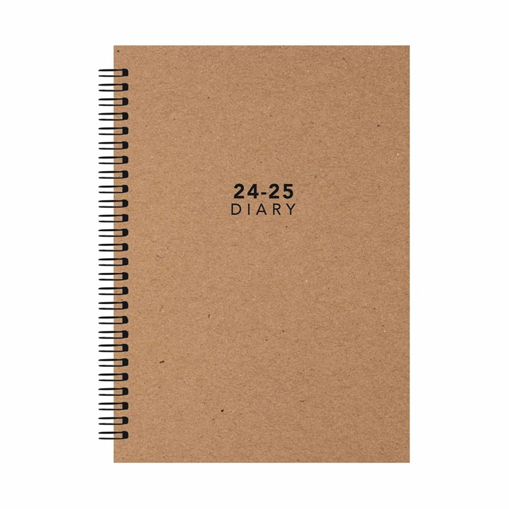 Kraft, Week-To-View Academic A5 Diary 2024 - 2025