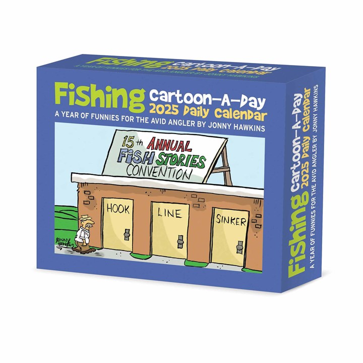 Fishing Cartoon A Day Desk Calendar 2025