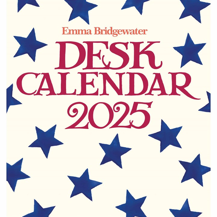 Emma Bridgewater Blue Star Easel Desk Calendar 2025