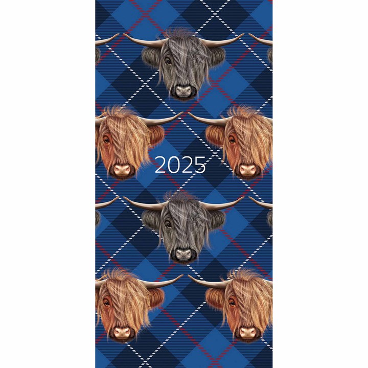 Highland Cows Slim Diary 2025