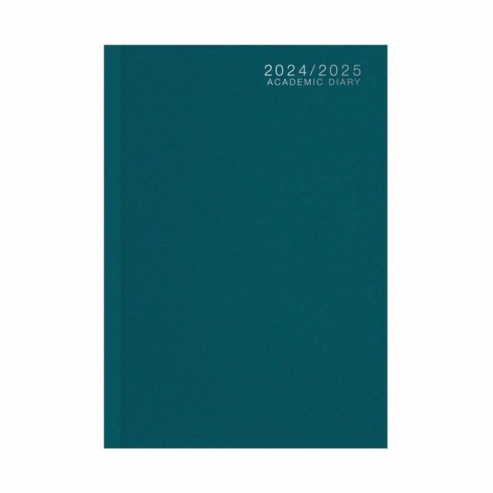 Teal Classic Academic Day To View A5 Diary 2025