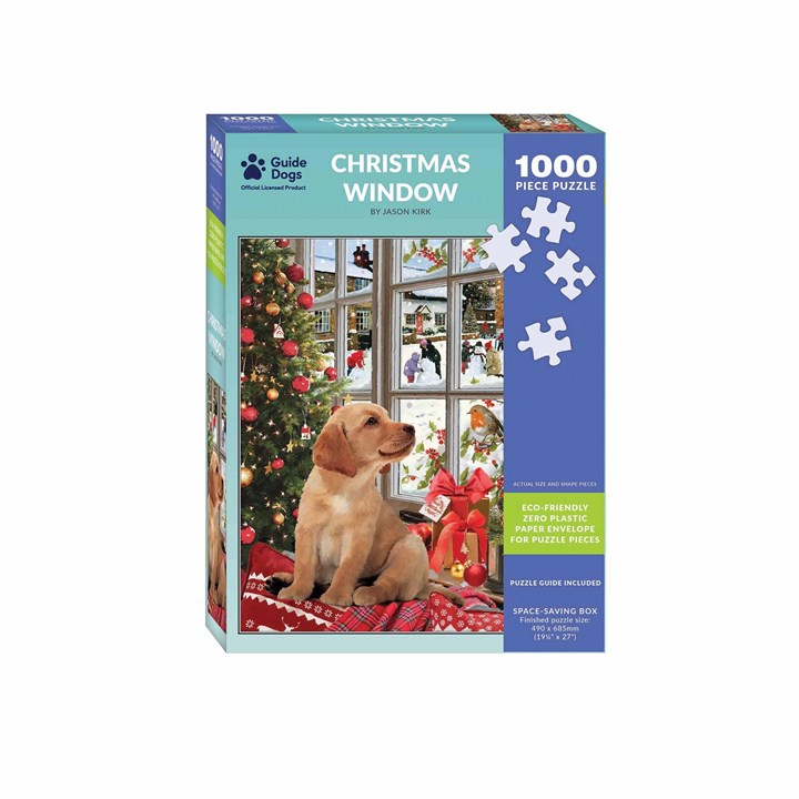 Christmas Window Guide Dogs Jigsaw