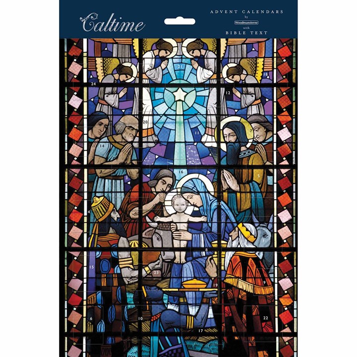 Stained Glass Nativity Portrait Advent Calendar