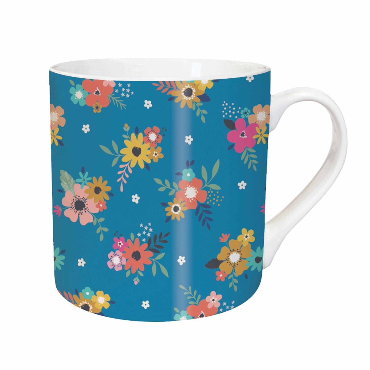 Bohemia, Blue Floral Mug