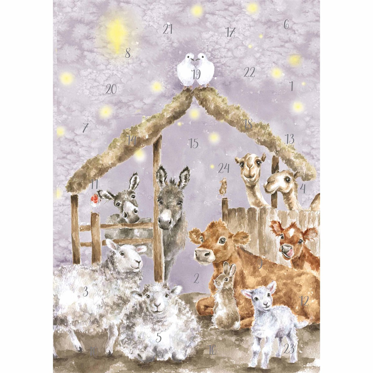 Wrendale Designs, Away In A Manger Advent Card