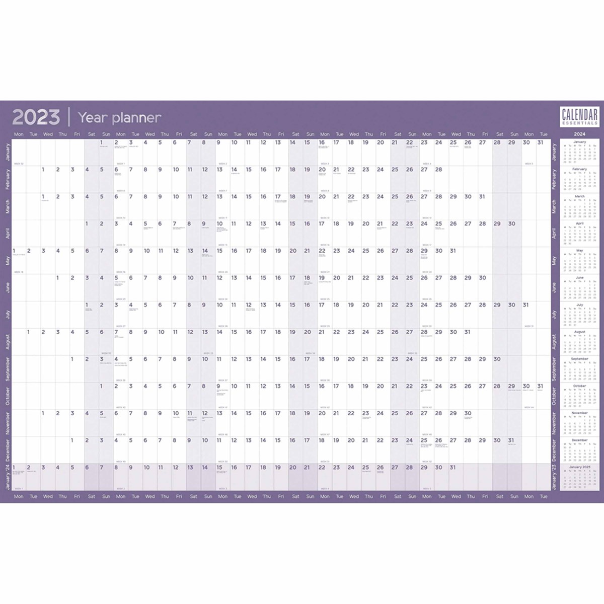 Essential A1 Poster Planner 2023