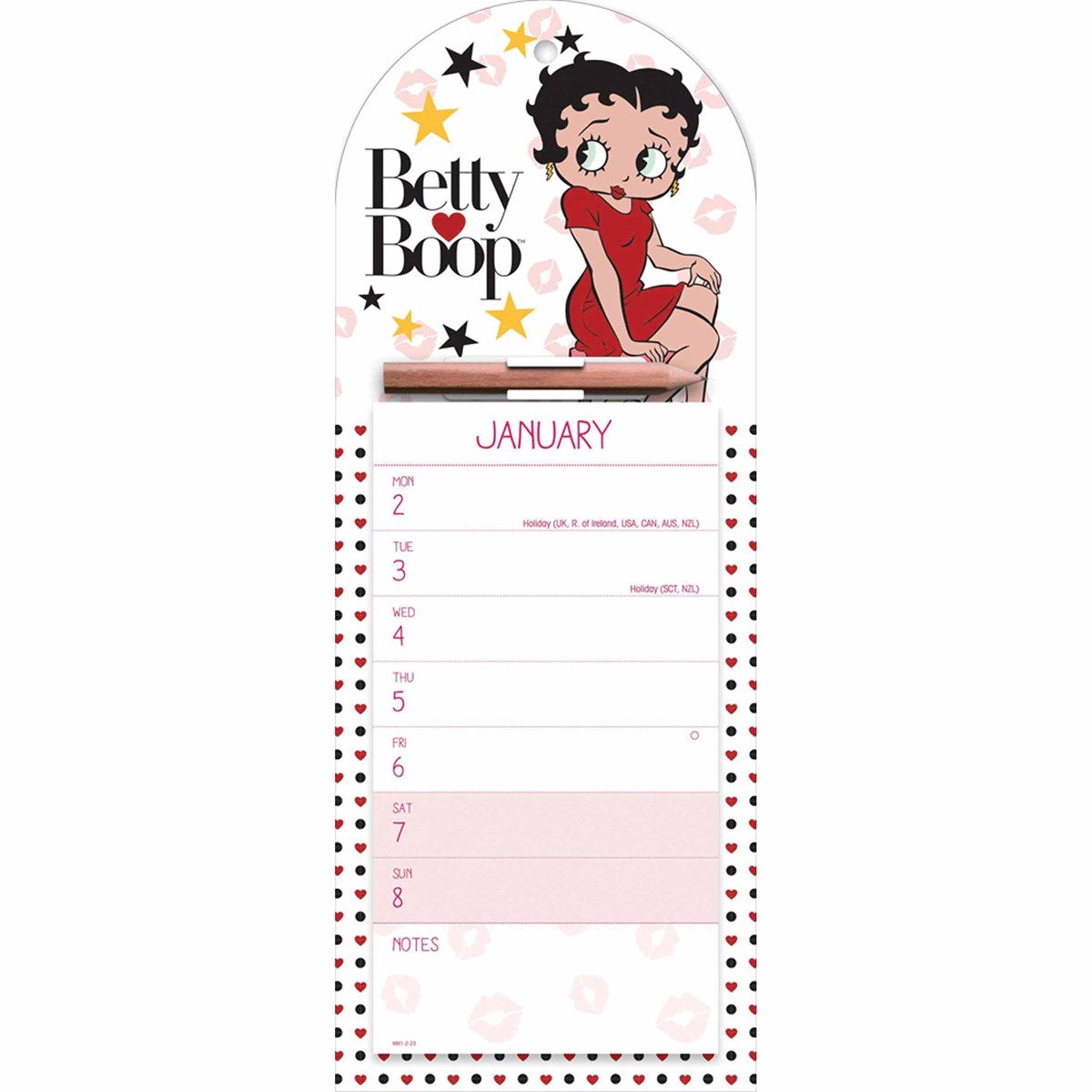 Betty Boop Magnetic Slim 2023 Calendars