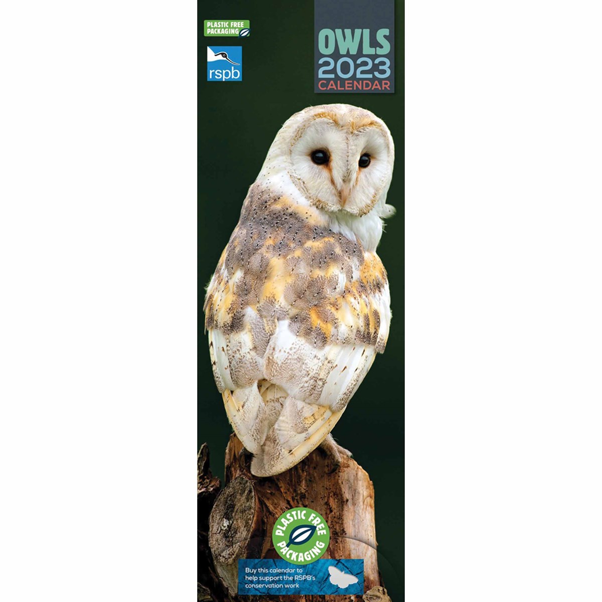 RSPB, Owls Slim 2023 Calendars