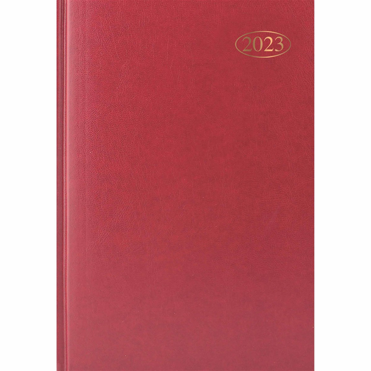 Dark Red Hardback Day-A-Page A5 Diary 2023