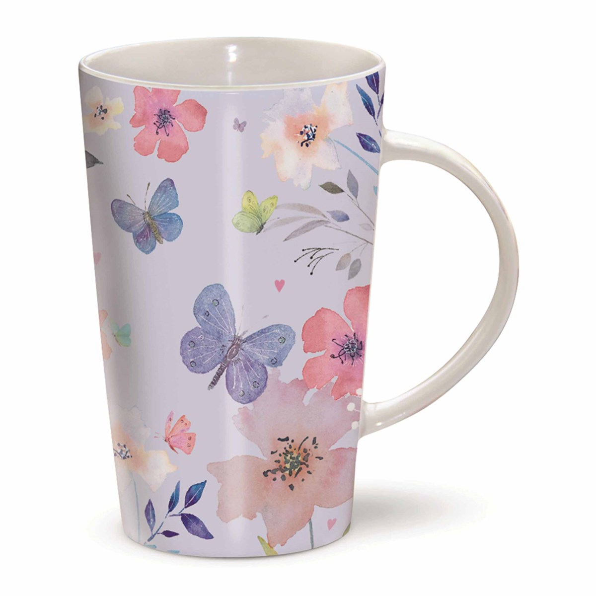 The Riverbank, Butterfly Floral Latte Mug