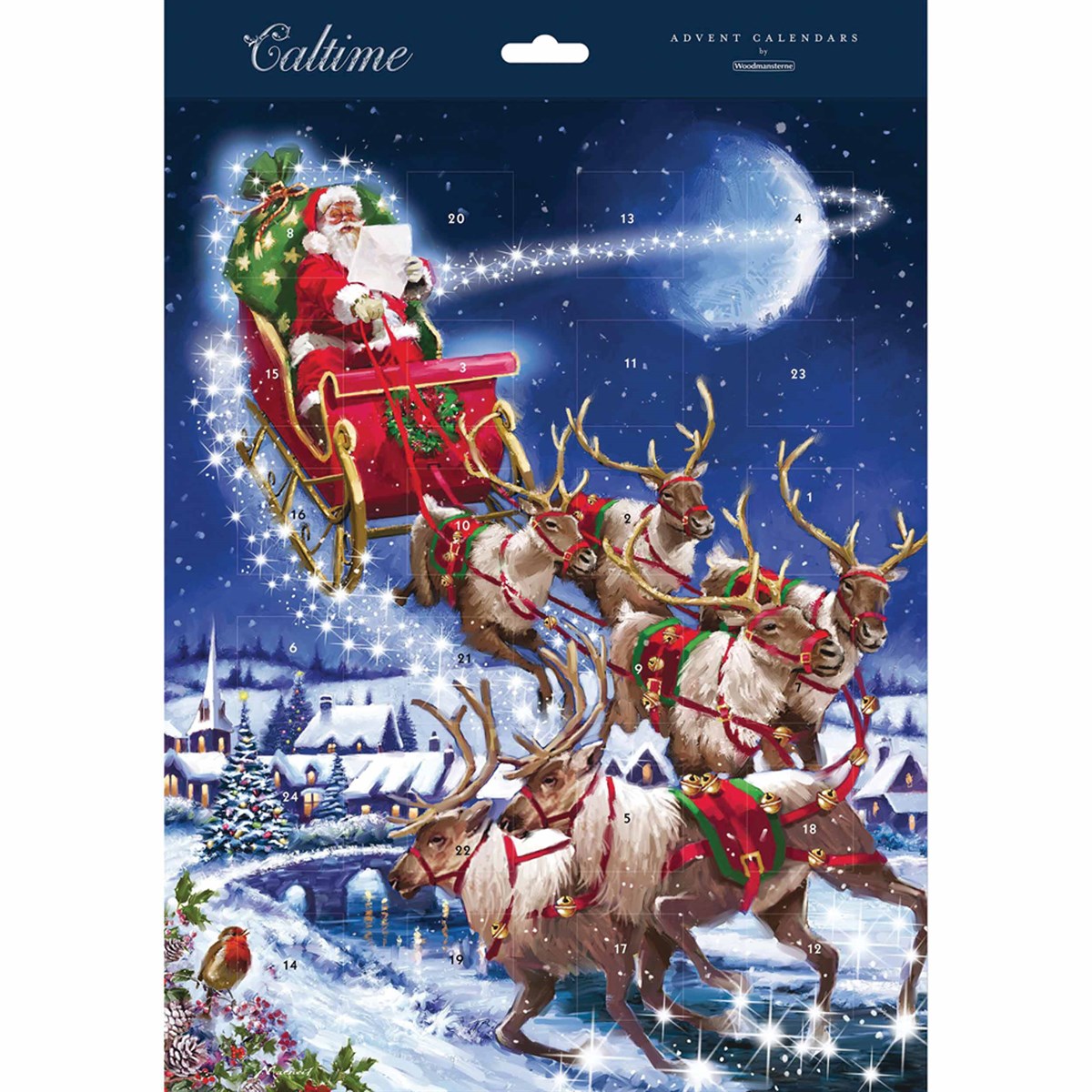 Santa & Reindeer Large Advent Calendar