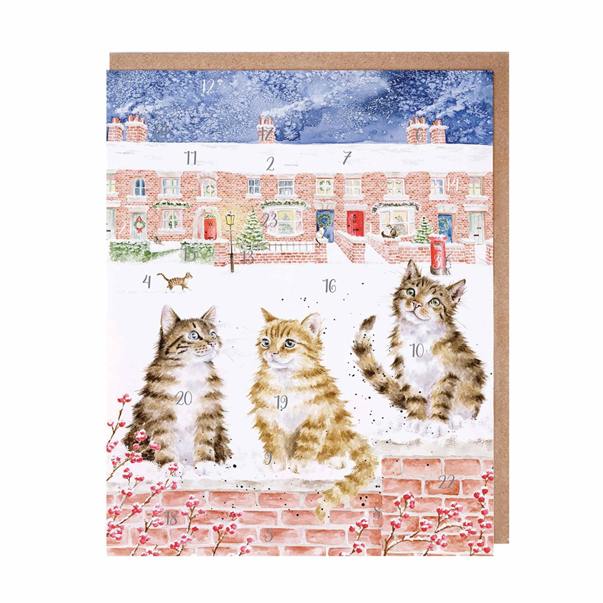 Wrendale Designs, Cat Trio Advent card