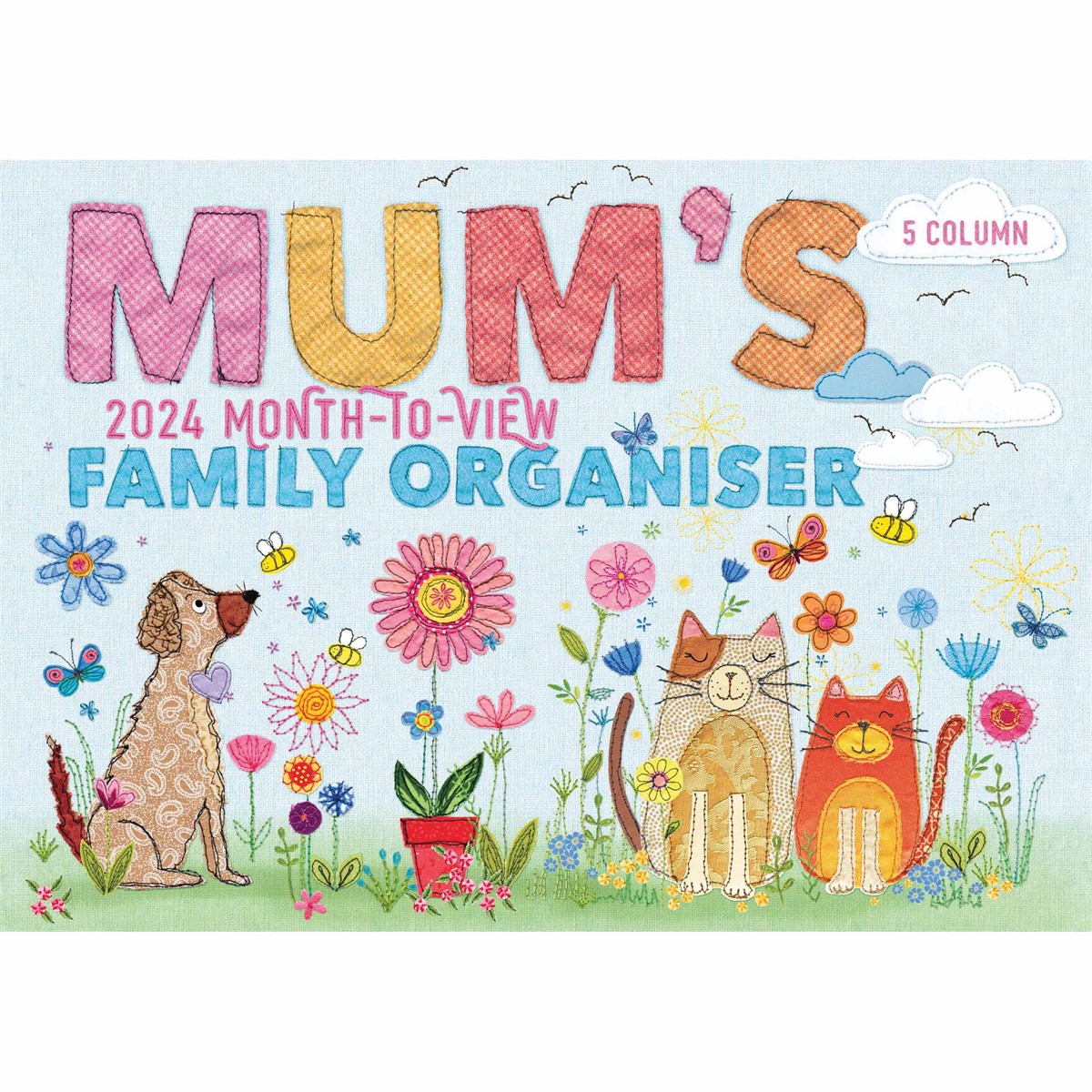 2024 Mum's Family Organiser,Week-to-view with 6 columns,wall planner  calendar