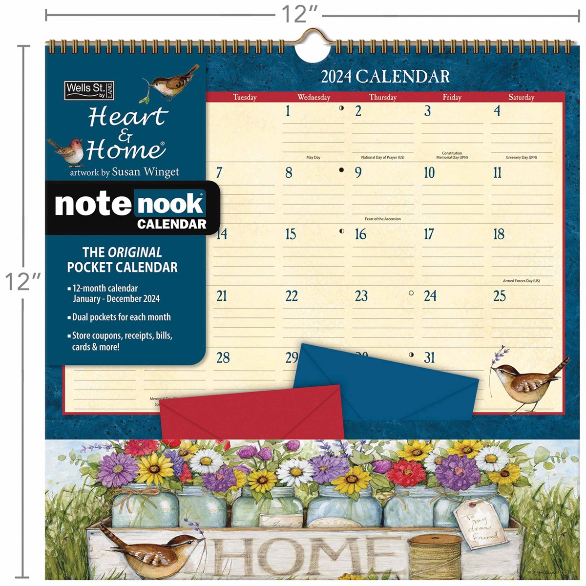 Susan Winget, Heart & Home Note Nook Calendar 2024